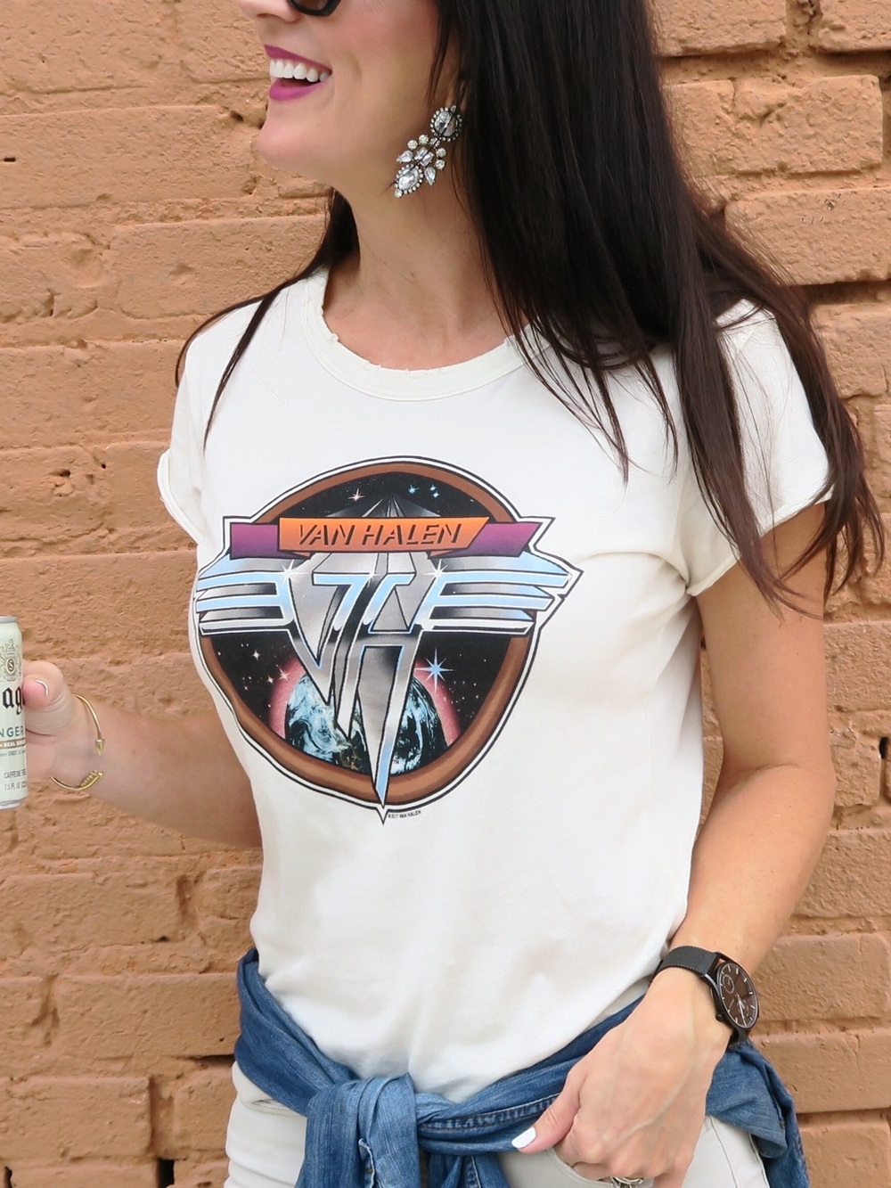 Can Halen Off-White Graphic Tee